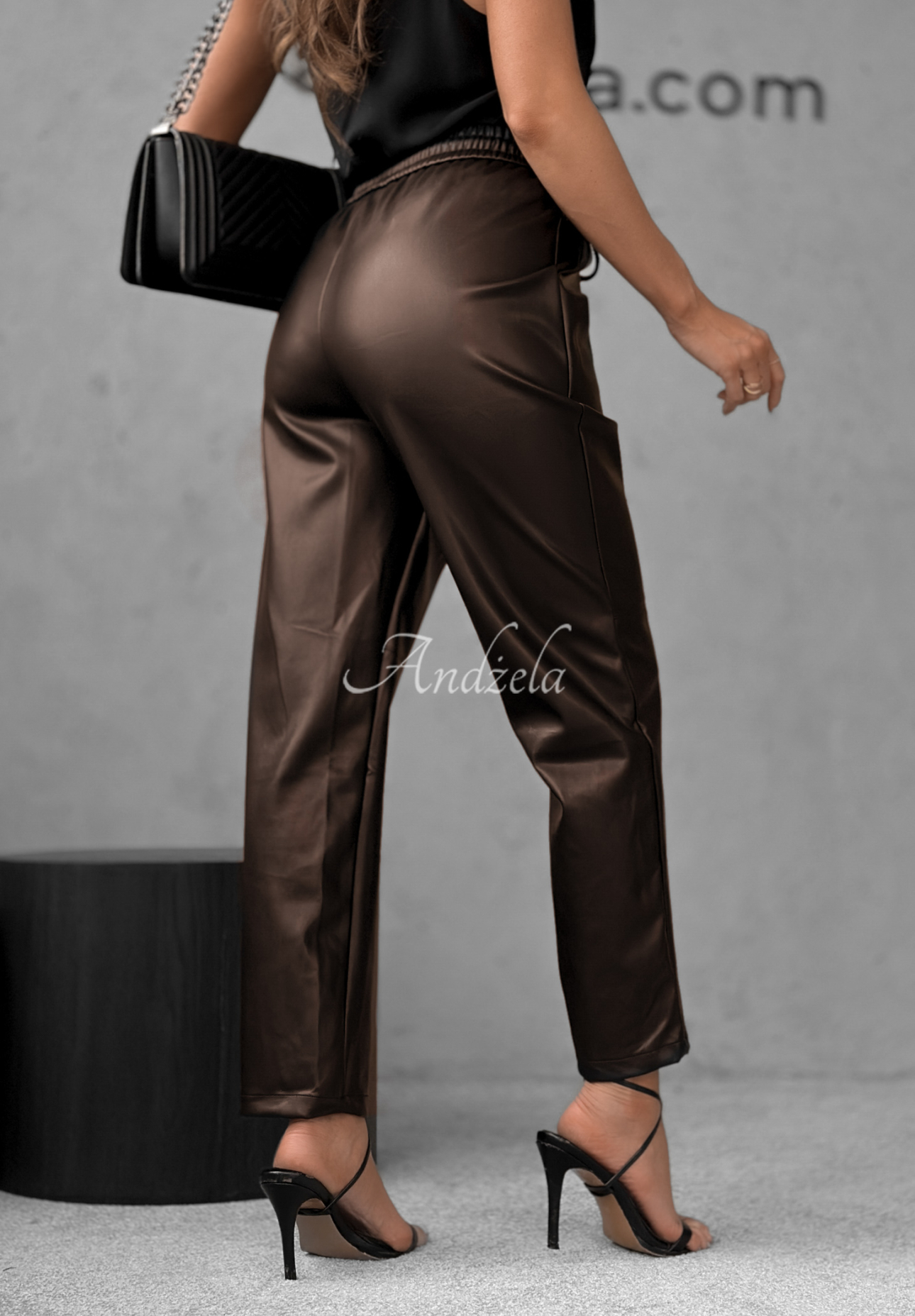Choosing Myself chocolate leather pants