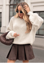 Sweter oversize Amari beżowy