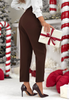 Spodnie cygaretki No Idea czekoladowe