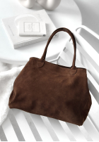 Zamszowa torebka Fully Me czekoladowa