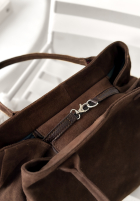 Zamszowa torebka Fully Me czekoladowa