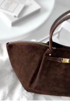 Zamszowa torebka Almost Ready czekoladowa