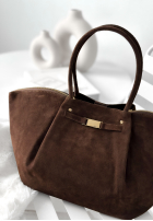 Zamszowa torebka Almost Ready czekoladowa