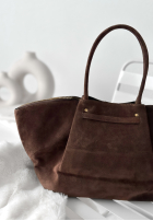 Zamszowa torebka Almost Ready czekoladowa