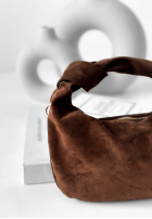 Zamszowa torebka Just Lipstick czekoladowa