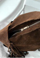 Zamszowa torebka z frędzlami Maybe Next Time czekoladowa