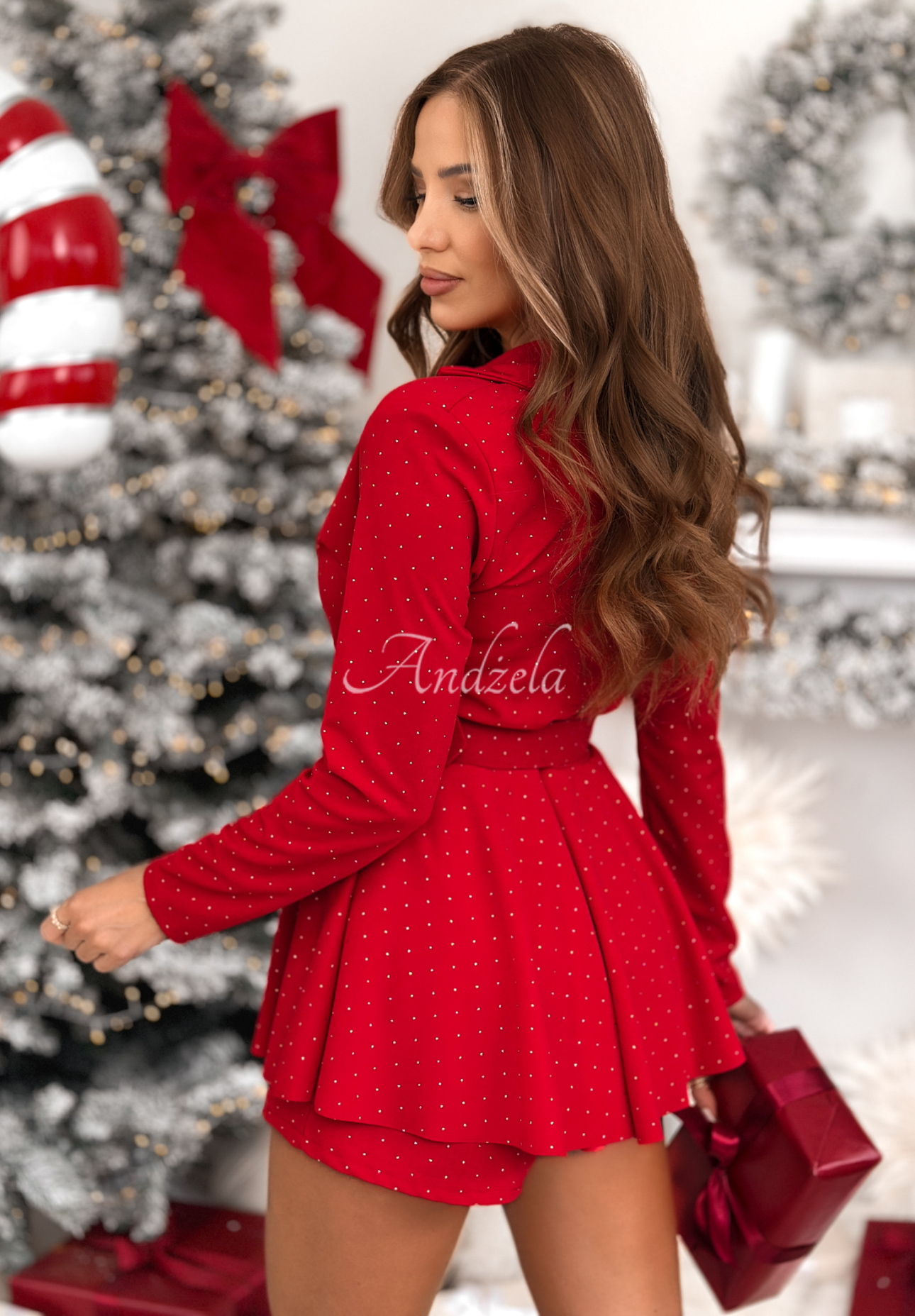 Suit with crystals Totally Fine red