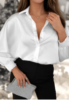 Koszula z kryształkami Crystal Brilliance biała