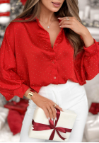 Koszula z kryształkami Crystal Brilliance burgundowa