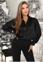 Koszula z kryształkami Crystal Brilliance czarna