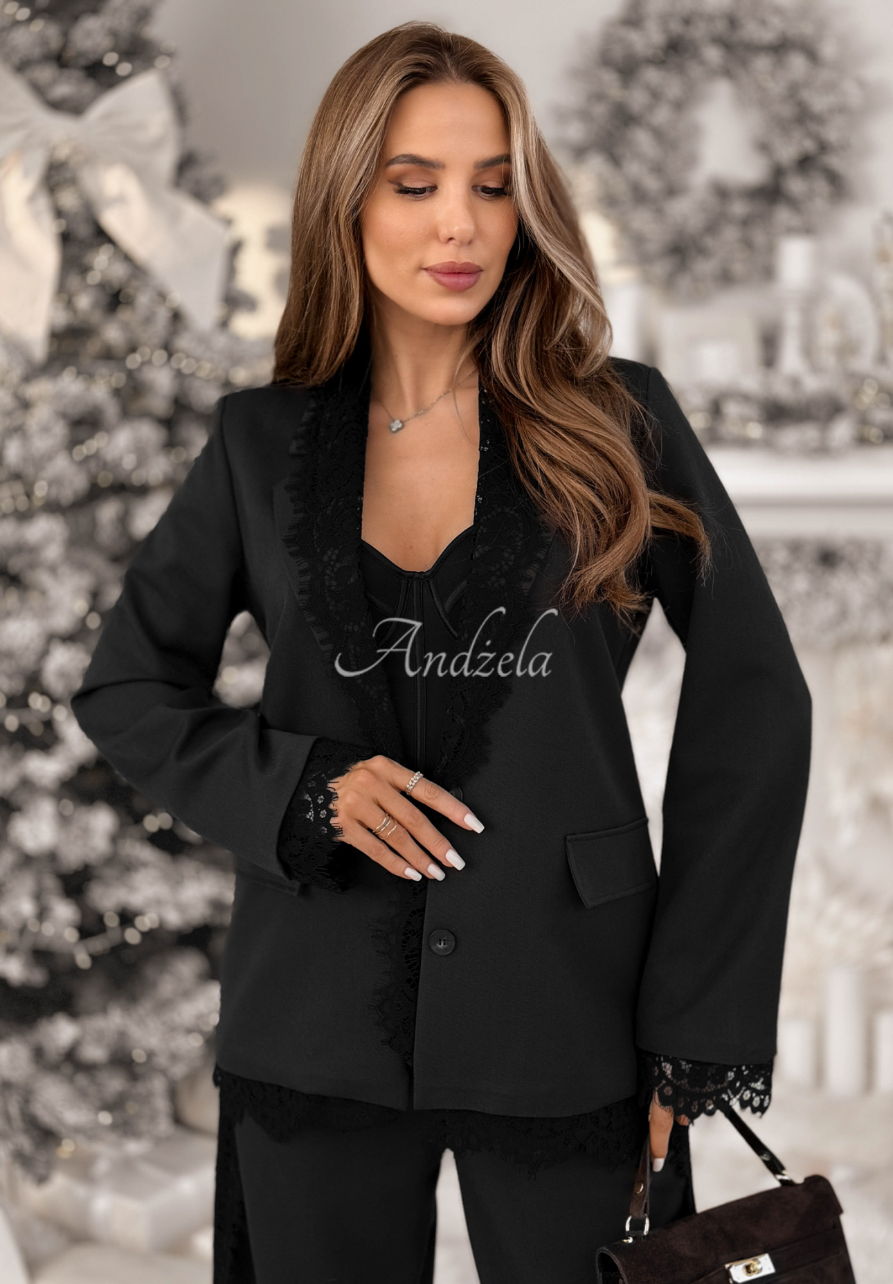 Grace Moment black lace and viscose jacket