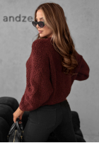 Sweter Cuddly Companion burgundowy