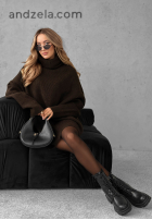 Sweter z golfem Mavi czekoladowy II