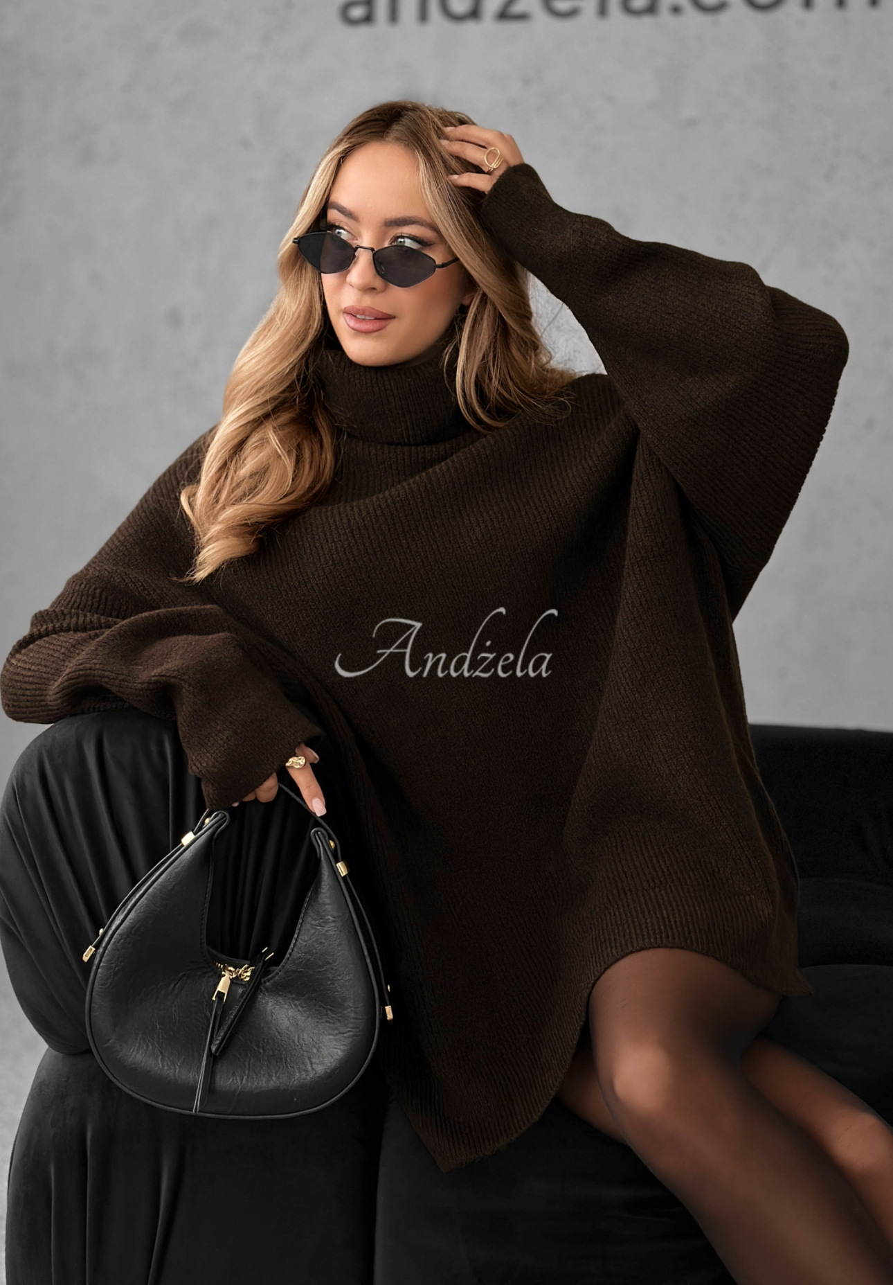 Mavi chocolate turtleneck sweater II
