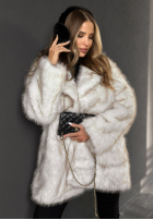 Płaszcz futerko z kołnierzem Chestnut Hill ecru