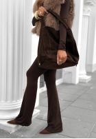 Zamszowa torebka Inspire to Aspire czekoladowa