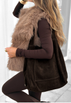 Zamszowa torebka Inspire to Aspire czekoladowa