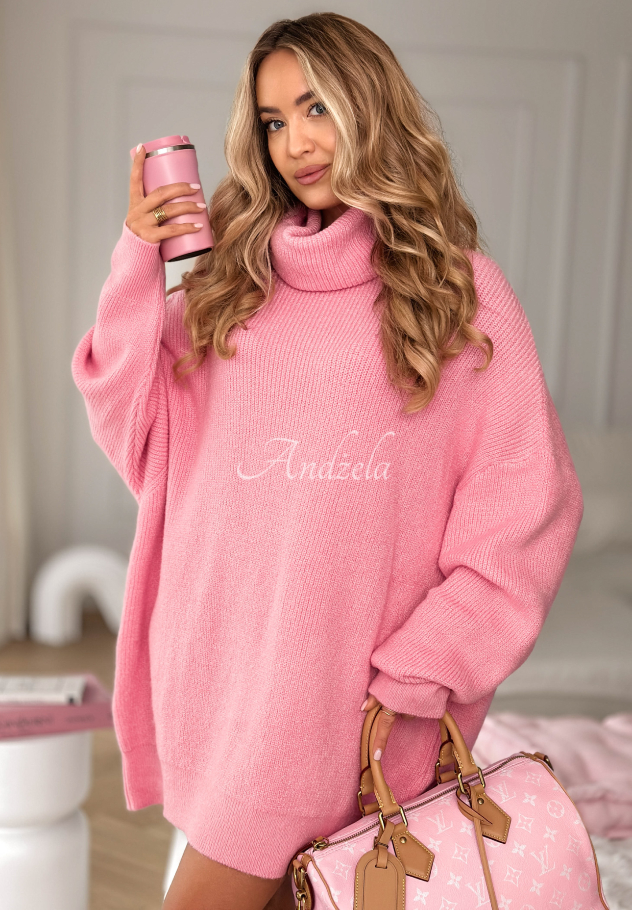 Mavi turtleneck sweater pink