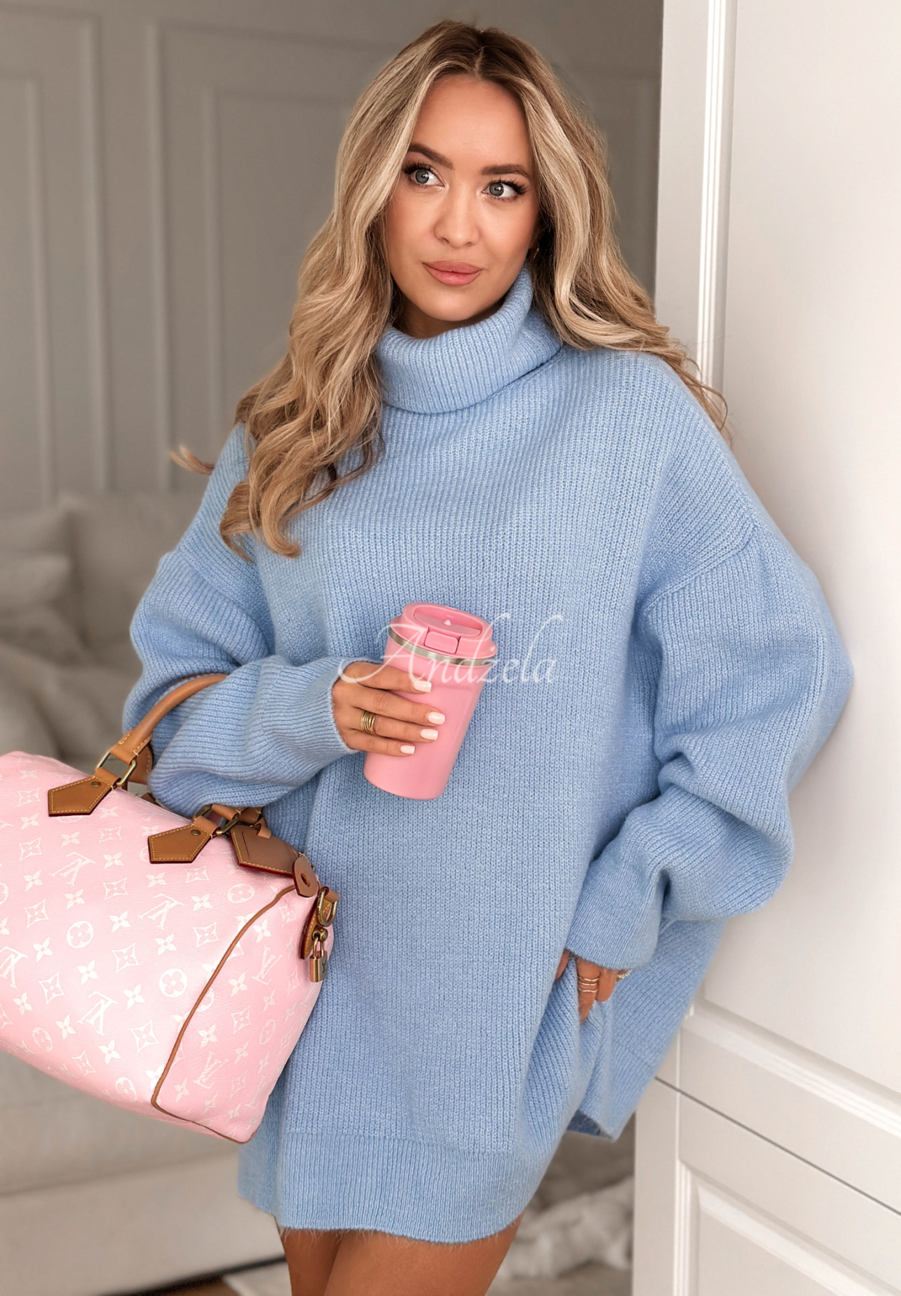 Mavi turtleneck sweater blue II