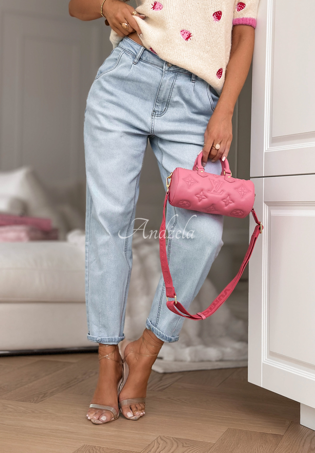 Call Me Tonight light blue balloon jean pants