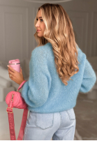 Moherowy sweter Warm Hug błękitny