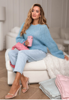 Moherowy sweter Warm Hug błękitny