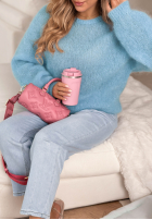 Moherowy sweter Warm Hug błękitny