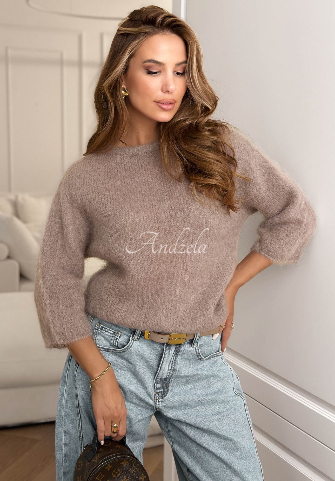 Mohair sweater Give Me Space mocha