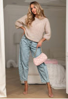 Moherowy sweter Give Me Space beżowy