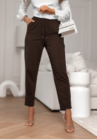 Komplet T-shirt i spodnie dresowe LA California Star biało-czekoladowy