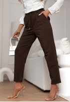 Komplet T-shirt i spodnie dresowe LA California Star biało-czekoladowy