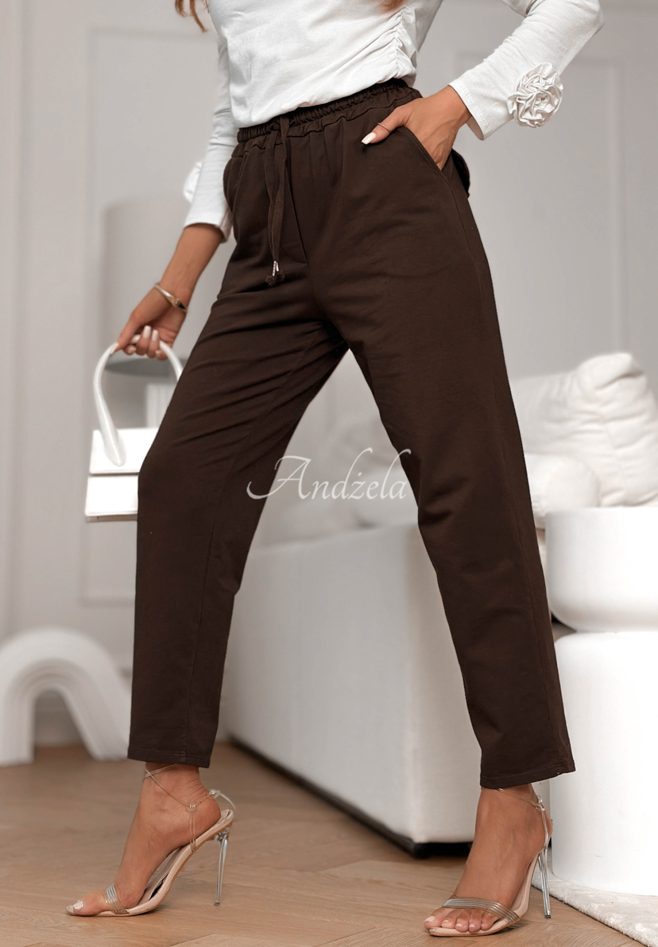 LA California Star chocolate cotton sweatpants