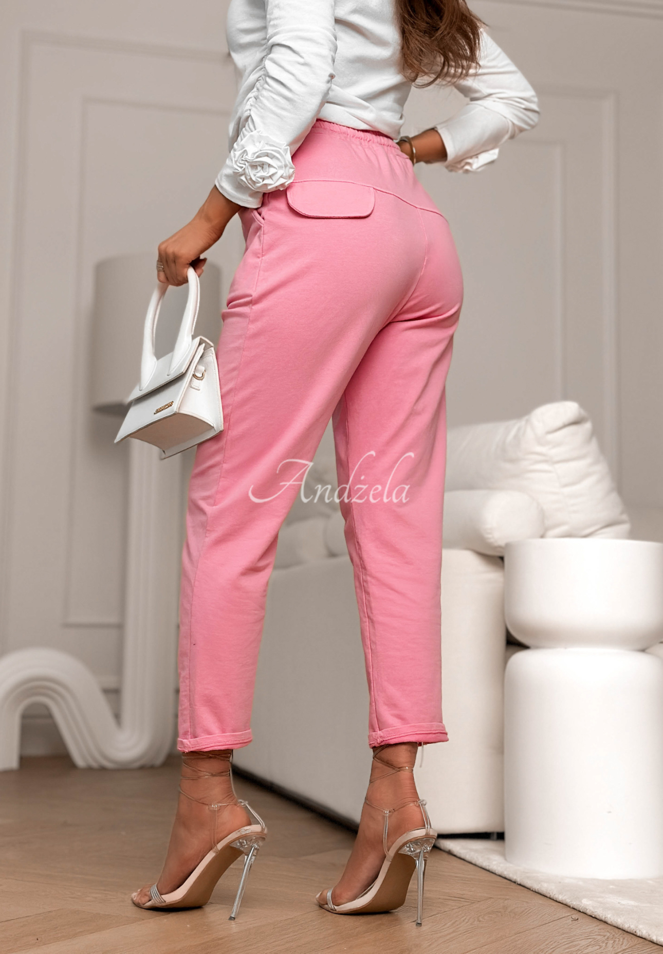 LA California Star cotton sweatpants pink