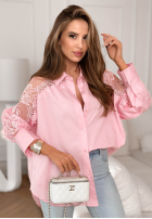 Koszula z koronką Touch of Lace różowa