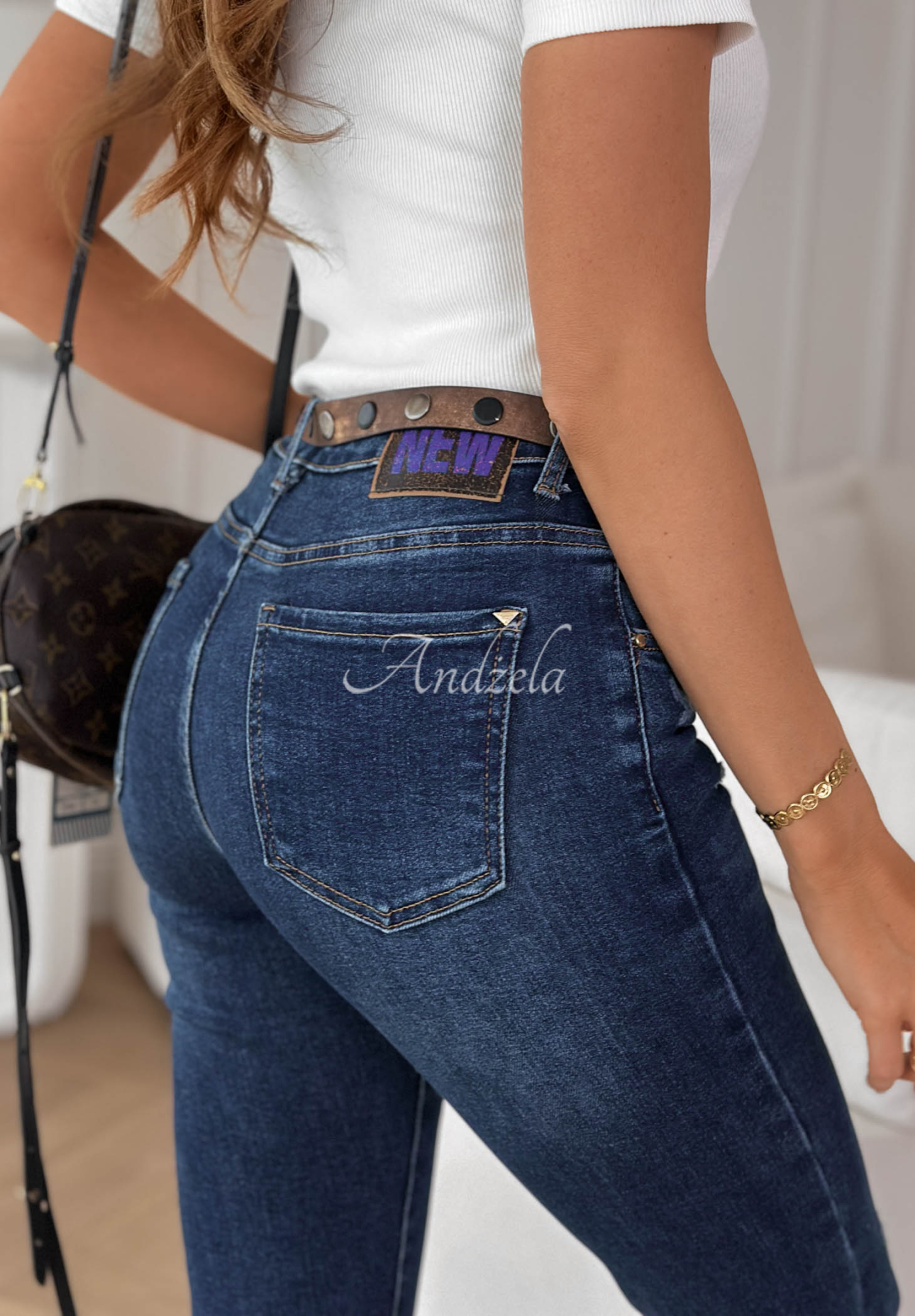 Missed Again blue skinny jean pants