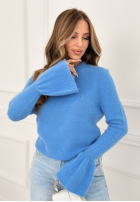 Miękki sweter z szerokimi rękawkami Spring Smoothie błękitny