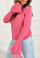 Miękki sweter z szerokimi rękawkami Spring Smoothie różowy