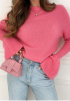 Miękki sweter z szerokimi rękawkami Spring Smoothie różowy