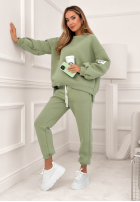 Komplet dresowy Fits Me Perfectly szałwiowy