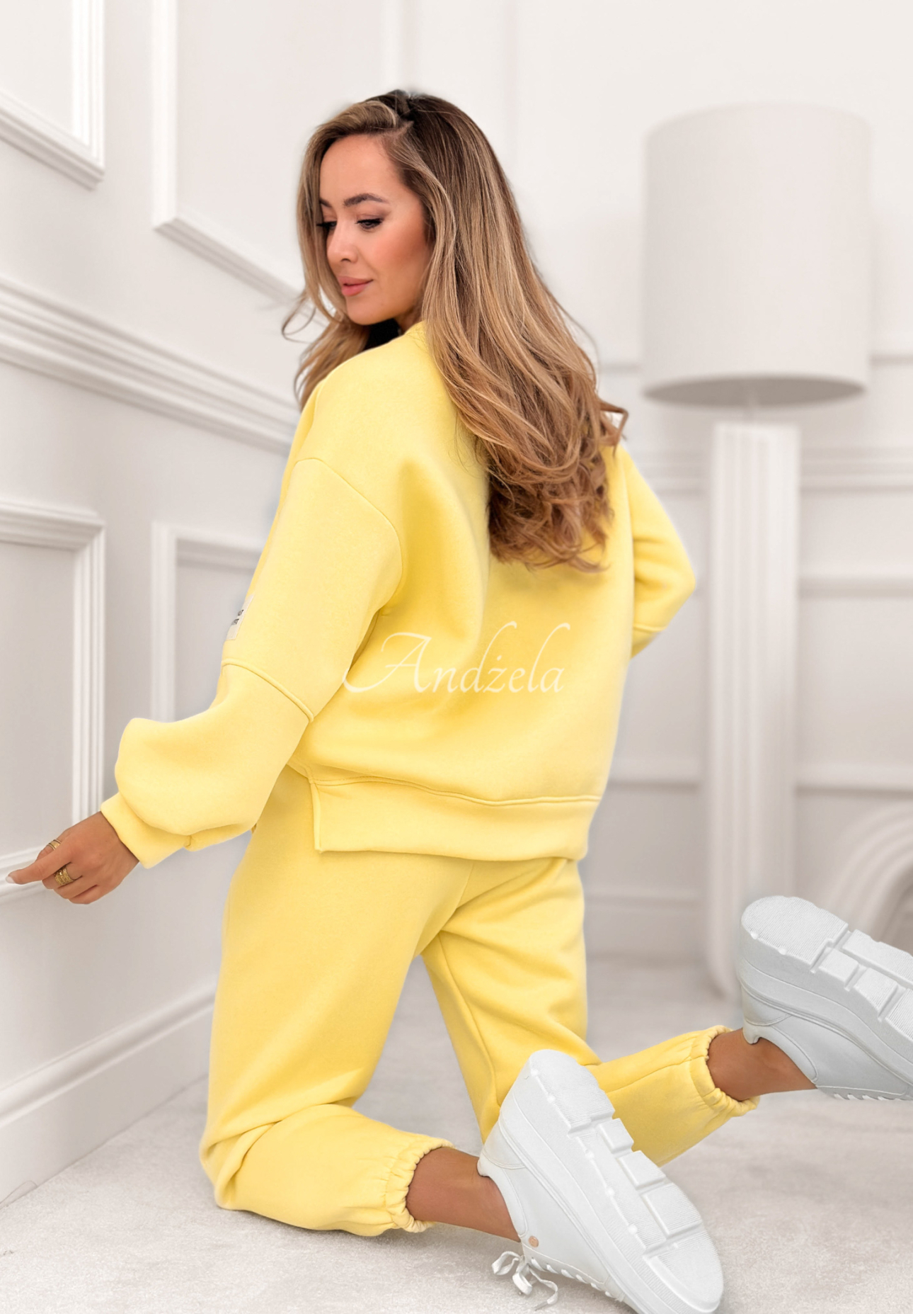 Fits Me Perfectly yellow cotton tracksuit set