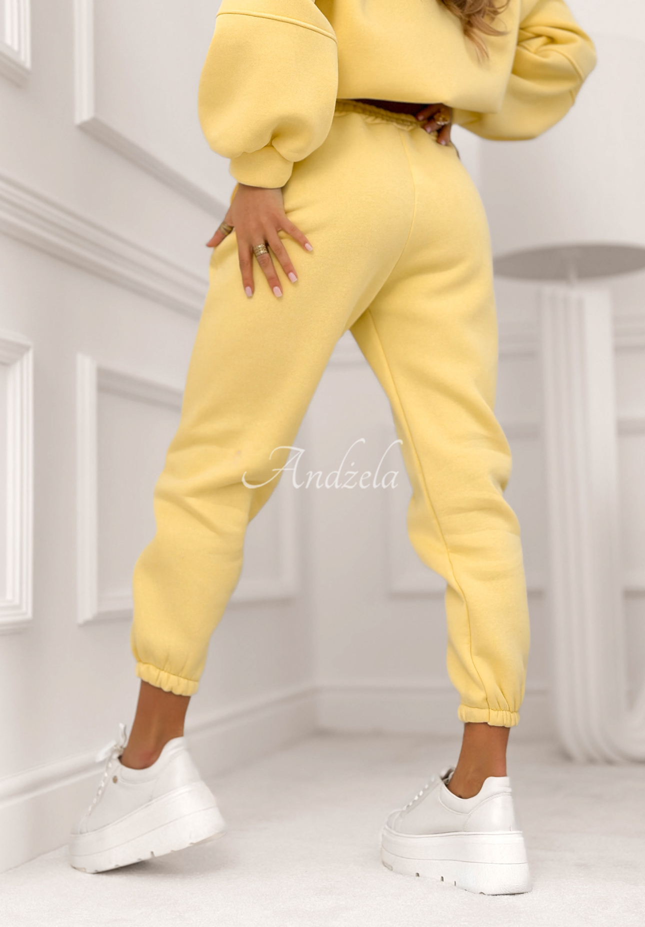 Fits Me Perfectly yellow cotton tracksuit set