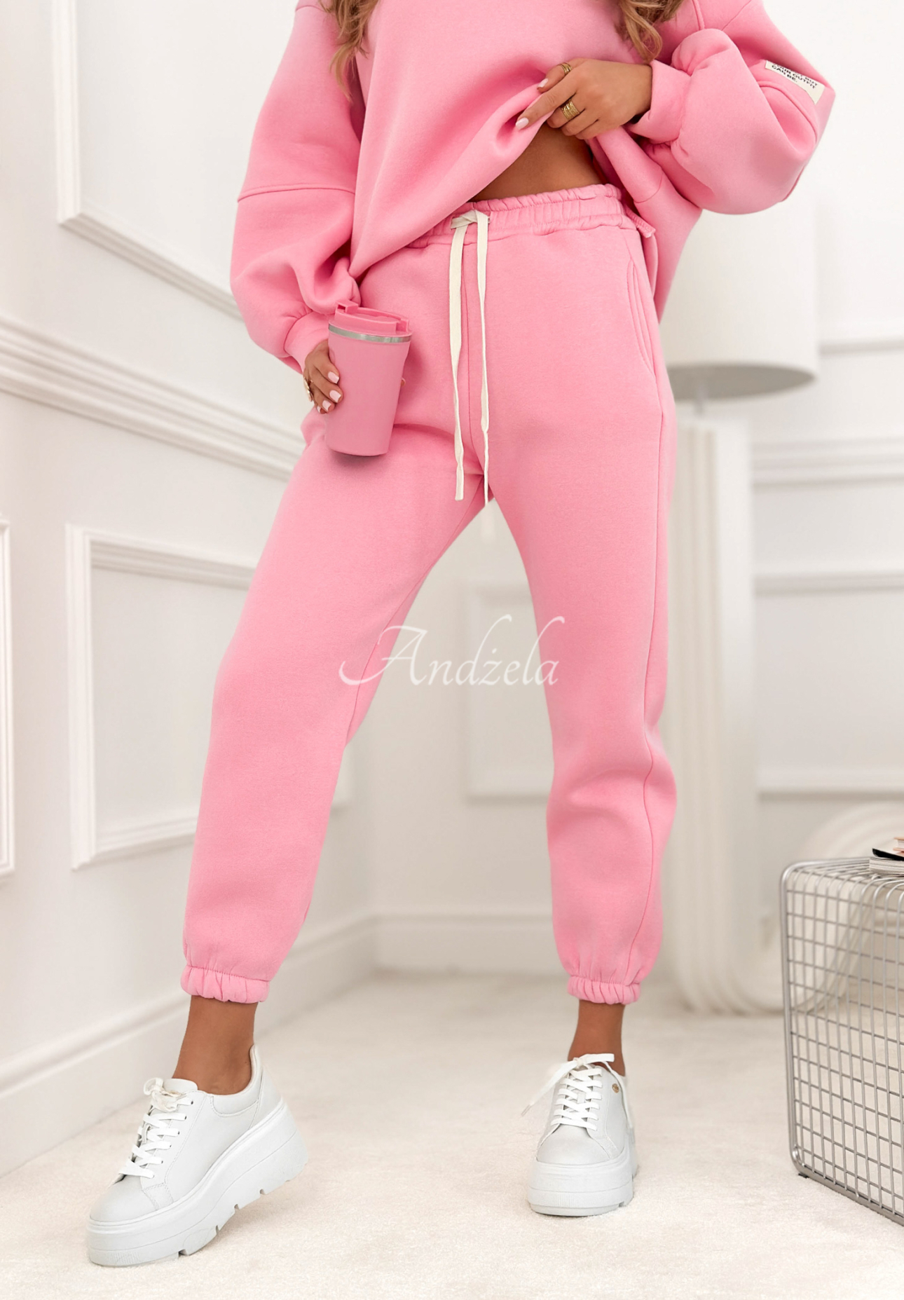 Fits Me Perfectly pink cotton tracksuit set