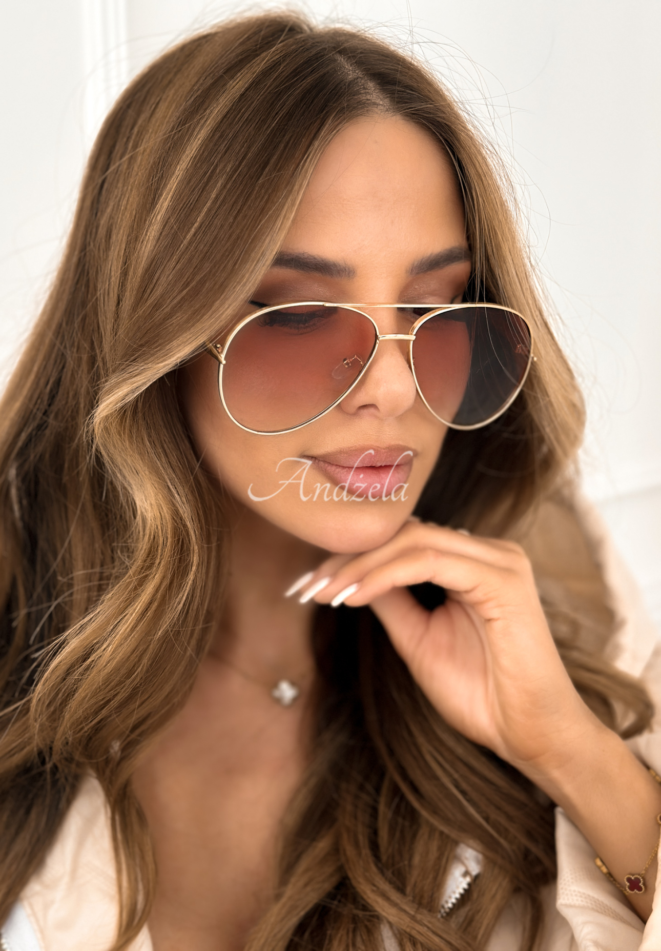 Okulary przeciwsłoneczne Saw It Twice złote