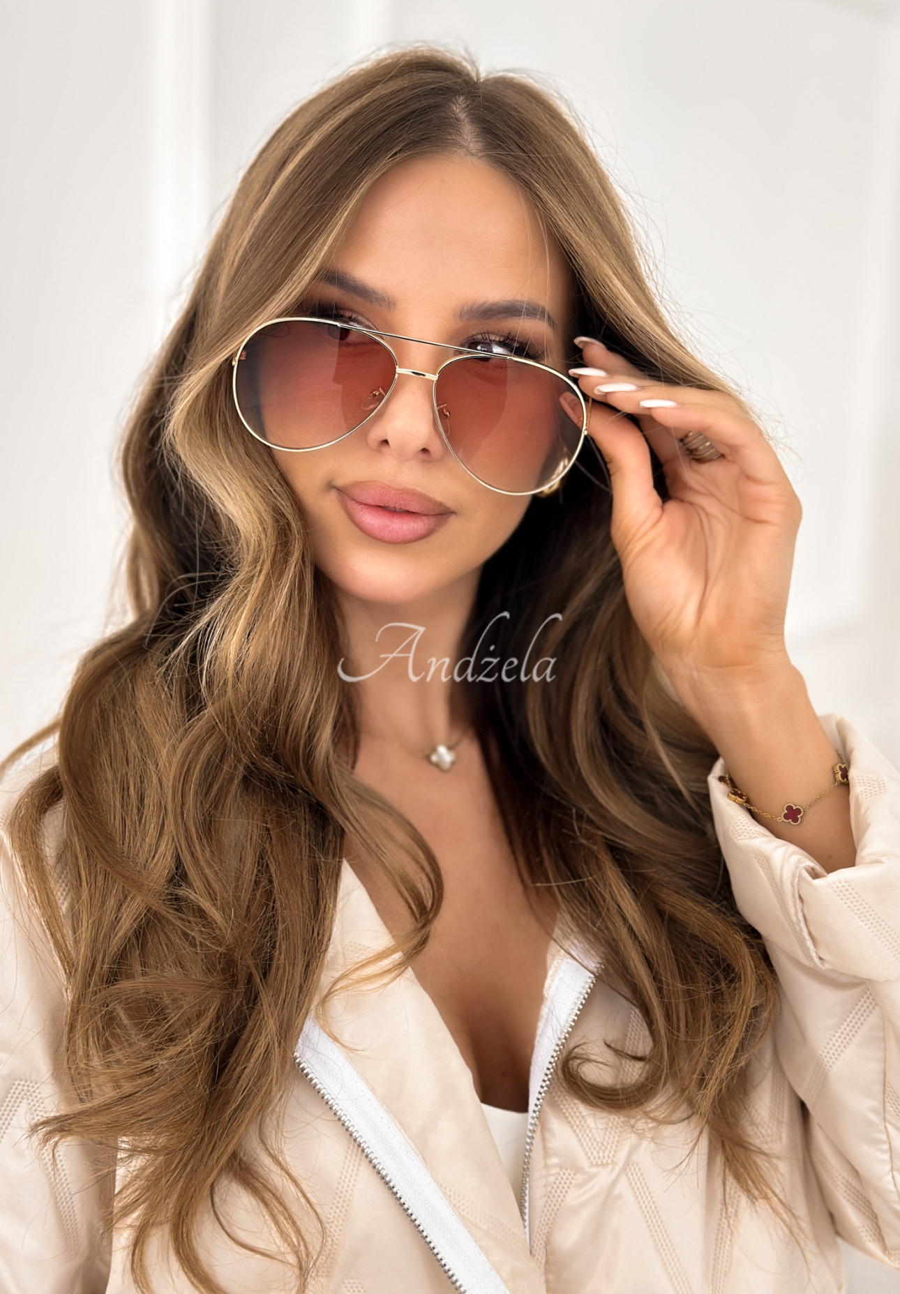 Saw It Twice sunglasses, gold