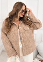 Krótka kurtka kożuszek Warming Up beżowa