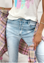 Spodnie jeansowe z przetarciami Last Spring jasnoniebieskie