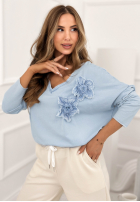 Bluzka z kwiatami Me And My Flowers błękitna