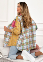 Koszula w kratę Little Rock żółto-różowa
