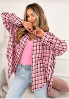 Koszula w kratę Defined By You różowa