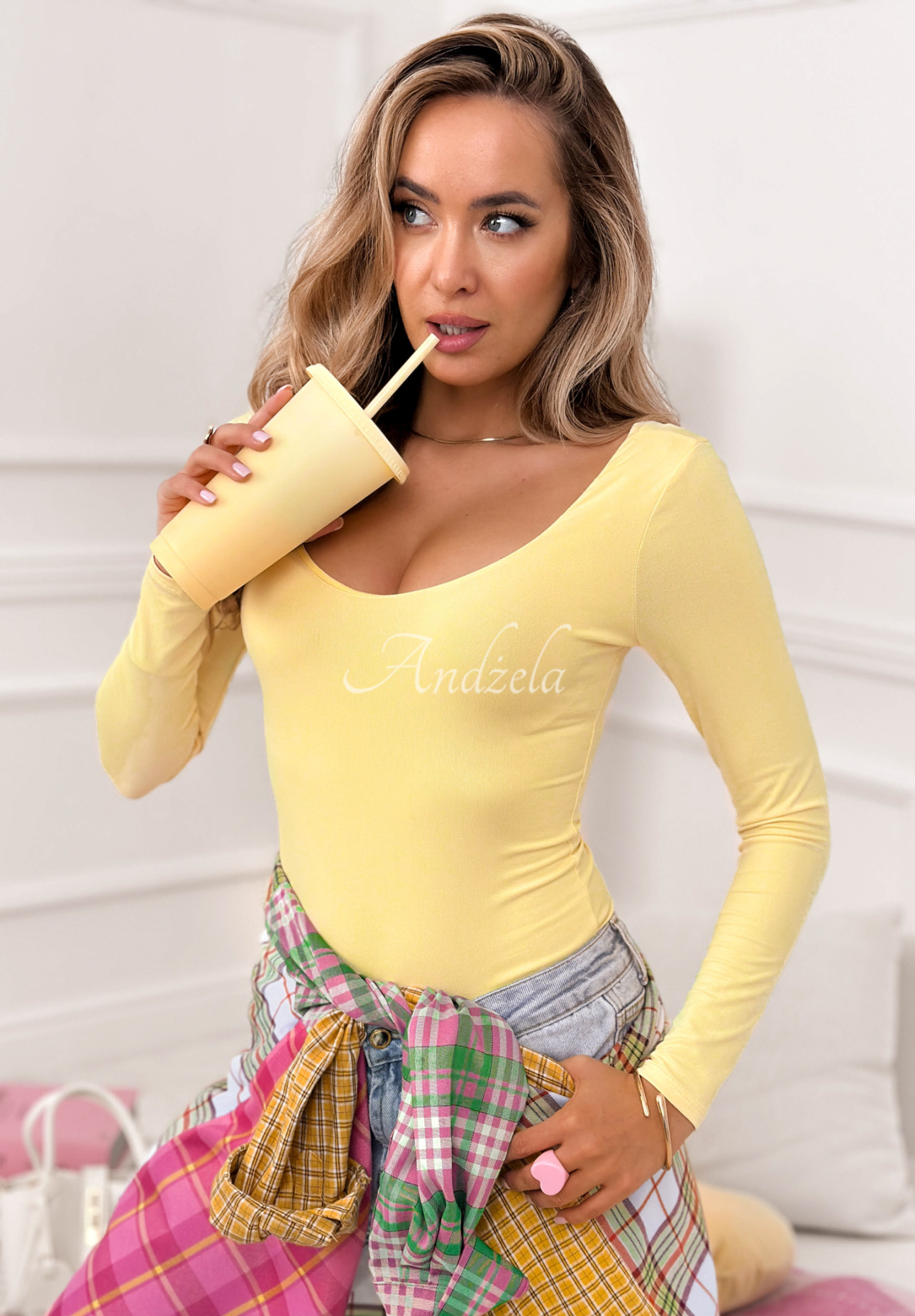 New Outfits yellow long-sleeved bodysuit